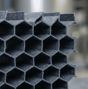 Close up media biofilter honeycomb sarang tawon untuk rumah bakteri IPAL