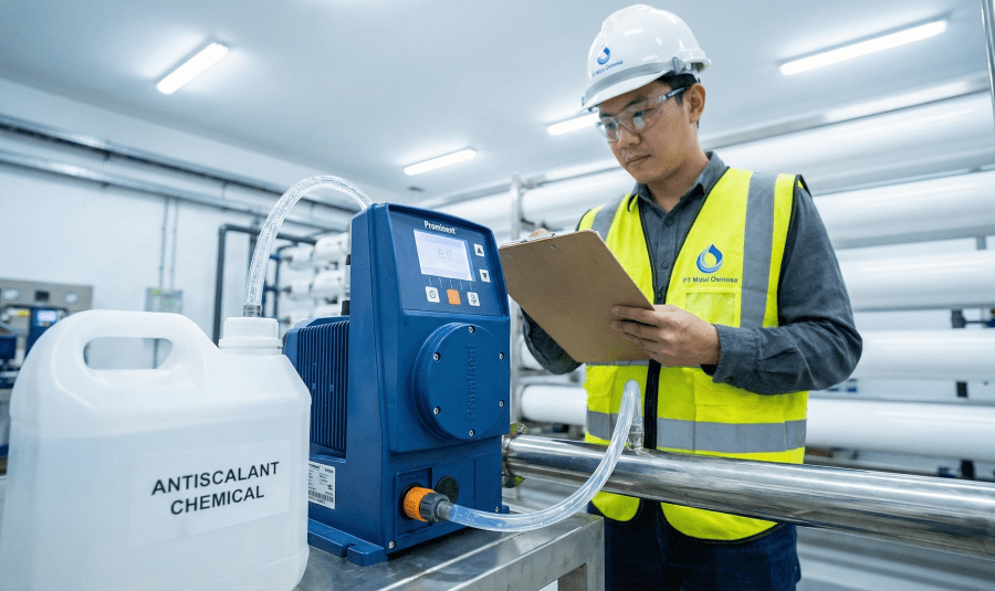 Jual antiscalant RO berkualitas sistem dosing pump scale inhibitor