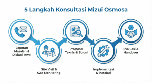 Flowchart langkah jasa konsultasi masalah bau IPAL.