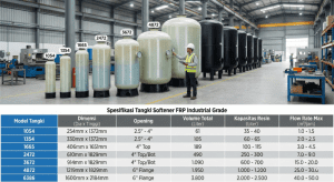 Spesifikasi Tangki Softener FRP Industrial Grade