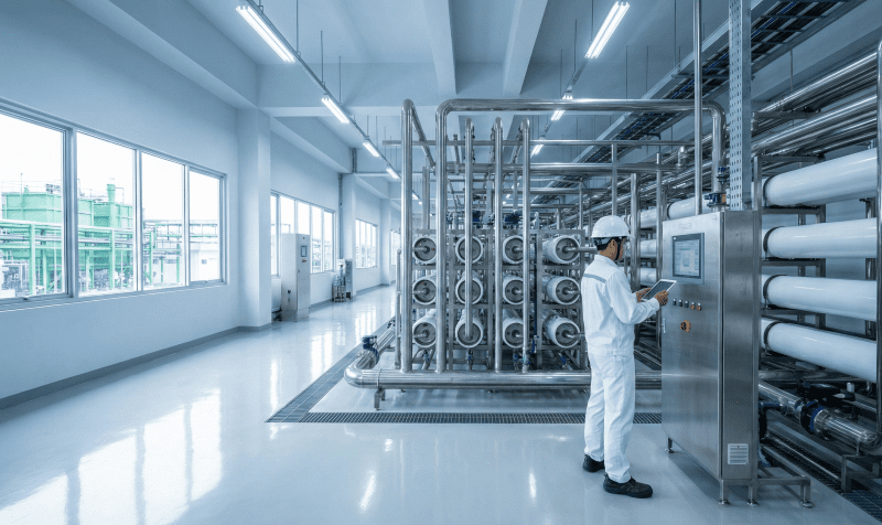 Fasilitas water treatment kawasan industri MM2100 dengan standar JIS dan 5S.