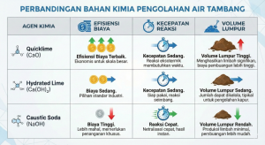 Perbandingan chemical untuk menaikkan pH air tambang kapur vs soda api
