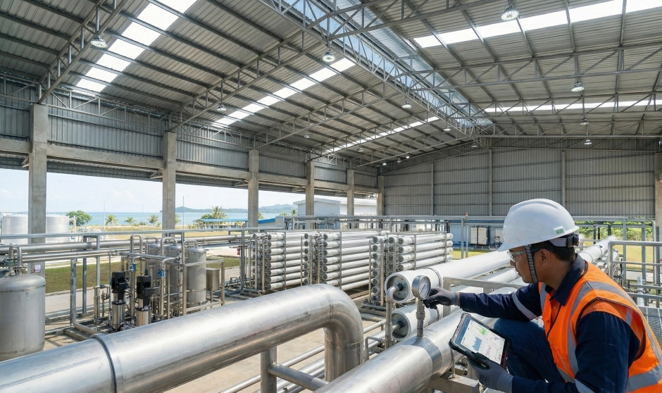 Inspeksi K3 Proyek Perusahaan Engineering Water Treatment Standar Global Mizui Osmosa