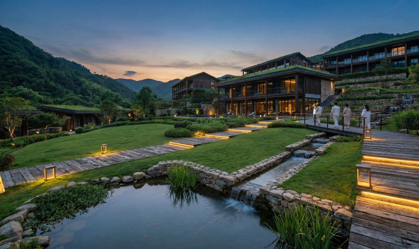 Luxury hotel and resort STP construction services with an eco-friendly wastewater treatment system.