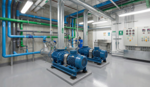 Neat, industry-standard apartment STP blower room