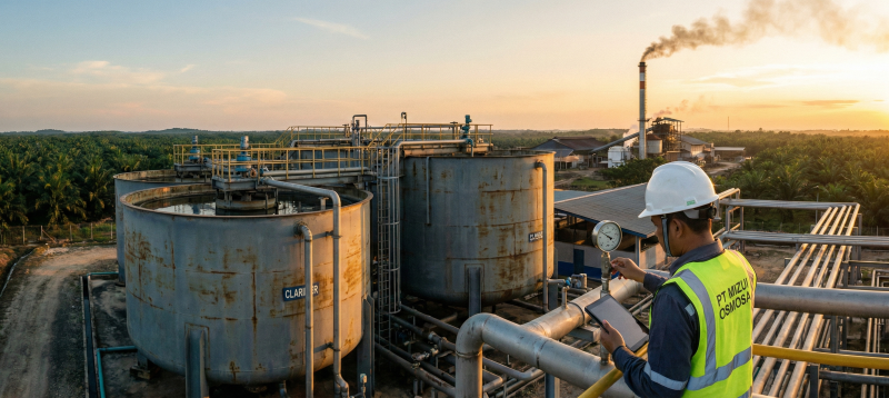 Installation of a large-capacity peat water WTP for the palm oil and mining industries.