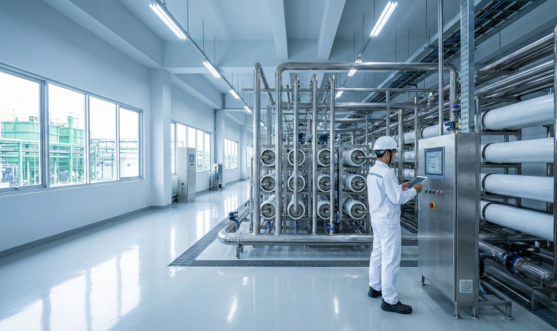 MM2100 industrial area water treatment facilities with JIS and 5S standards.